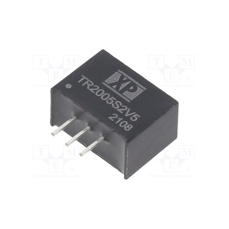 1 pcs x XP POWER - TR2005S2V5 - Converter: DC/DC, Uin: 3.8÷5.5V, Uout: 2.5VDC, Iout: 2A, SIP3, 1.2MHz
