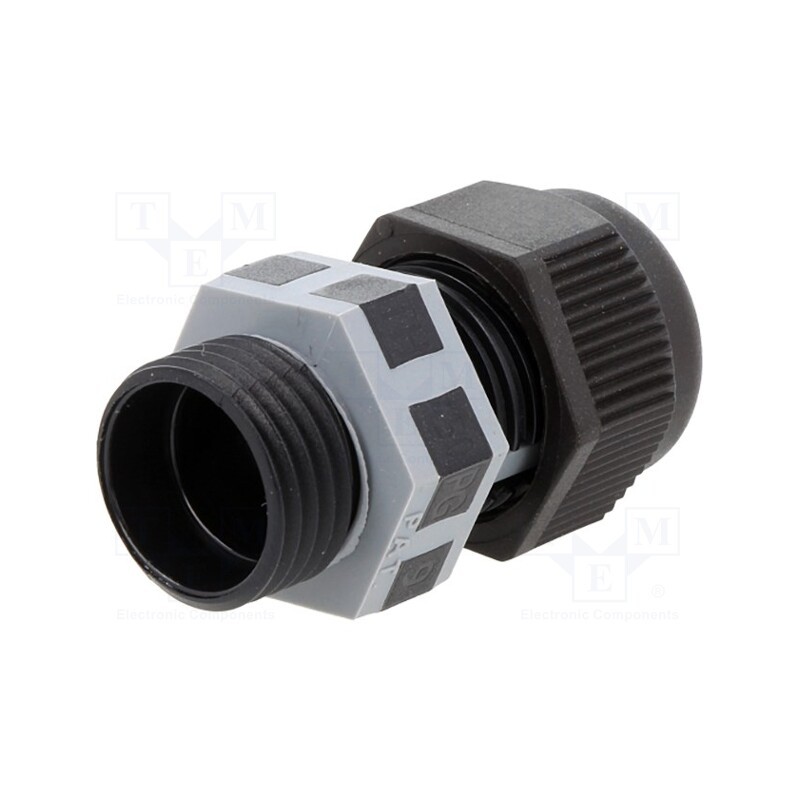 1 pcs x TECHNO - THA.450.A1A - Cable gland, PG9, IP68, polyamide, black, UL94V-2