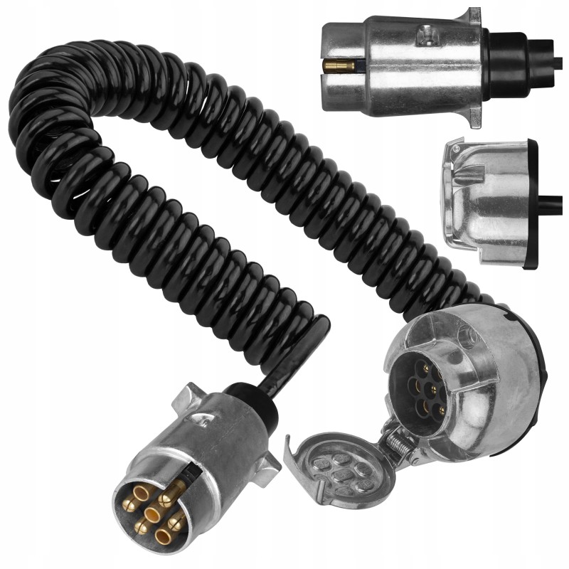 Spiral extension cable for trailer 7 pin, 3 m