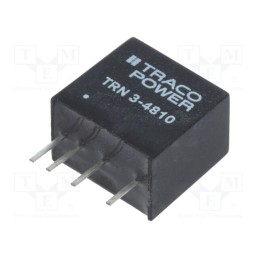 1 pcs x TRACO POWER - TRN 3-4810 - Converter: DC/DC, 3W, Uin: 36÷75V, Uout: 3.3VDC, Iout: 700mA, SIP
