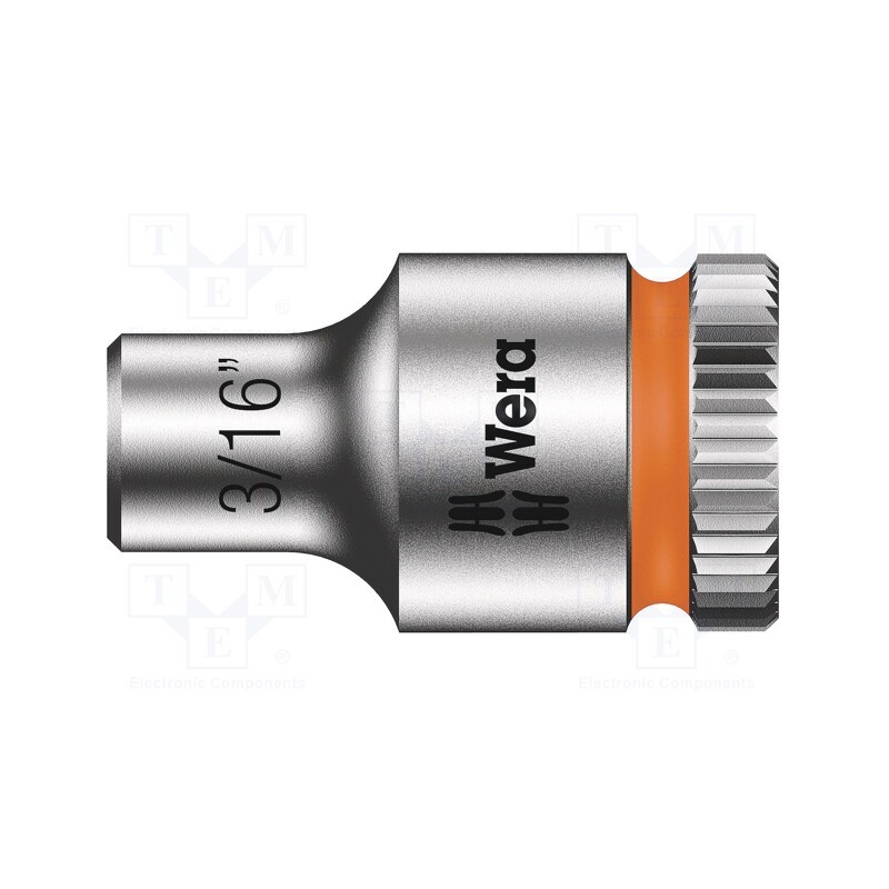 1 pcs x WERA - 5003514001 - Socket, 6-angles,socket spanner, HEX 3/16', 1/4', 23mm