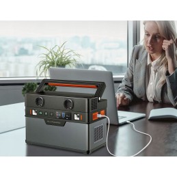 Set of portable power supply station and collector