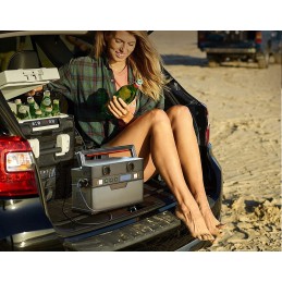 Set of portable power supply station and collector