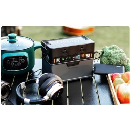 Set of portable power supply station and collector