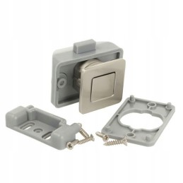 A push-in lock for the cabinets of a camper, a yacht, a camping site
