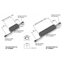 Spiral cable 4-pin 4 5m 0303560