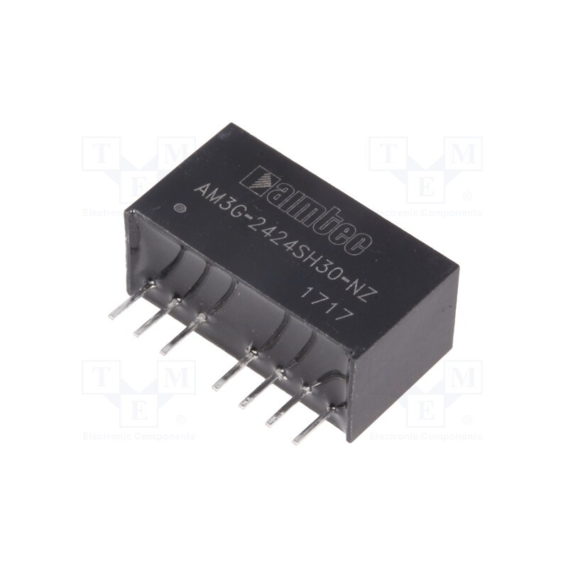 1 pcs x AIMTEC - AM3G-2424SH30-NZ - Converter: DC/DC, 3W, Uin: 18÷36V, Uout: 24VDC, Iout: 125mA, SIP8