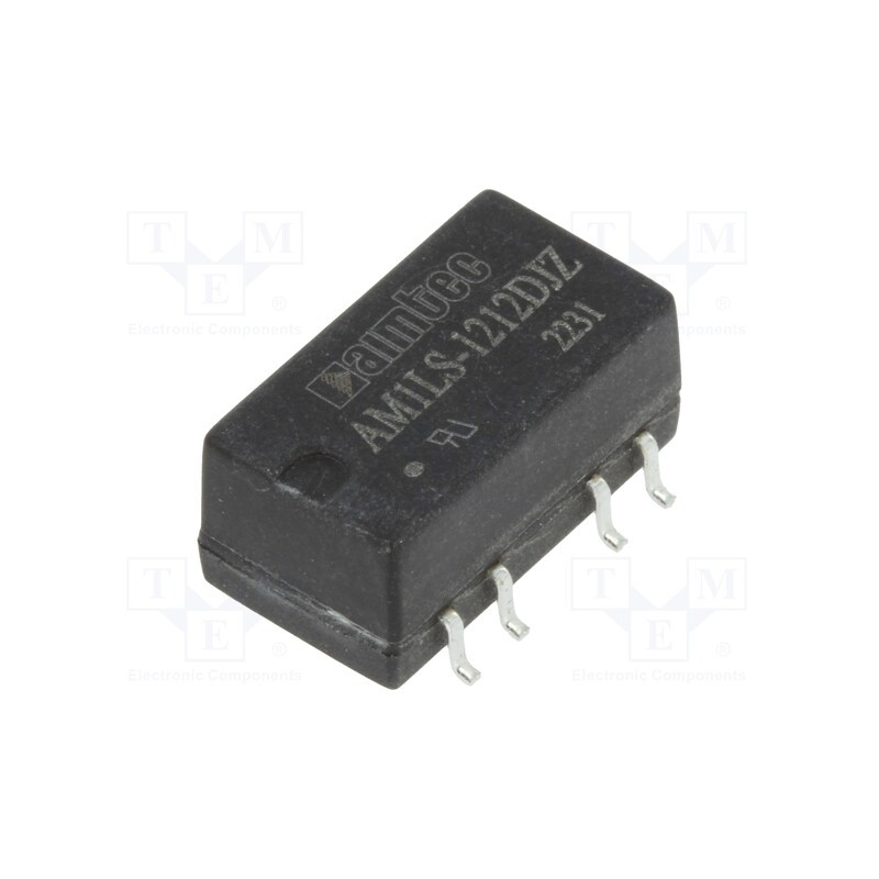 1 pcs x AIMTEC - AM1LS-1212DJZ - Converter: DC/DC, 1W, Uin: 10.8÷13.2V, Uout: 12VDC, Uout2: -12VDC