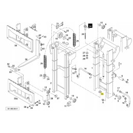 Linde mast cylinder cushion 0009143031