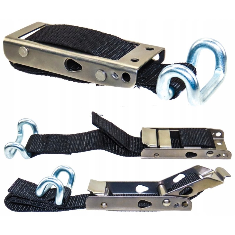 Straight buckle, galvanized belt with tension wire, set