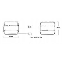 A set of triangle magnet trailer lights