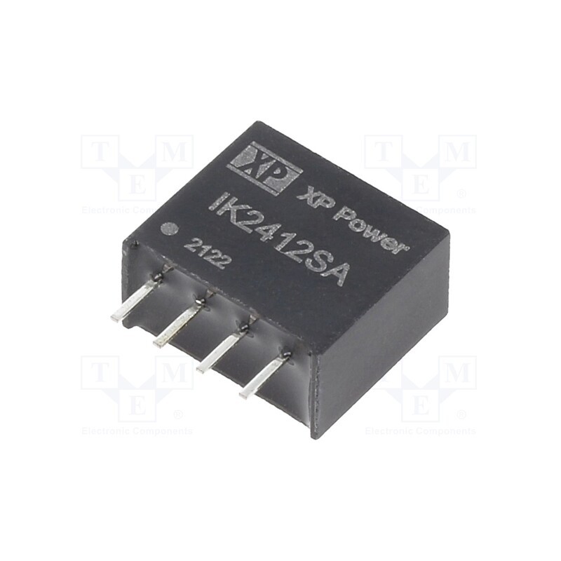 1 pcs x XP POWER - IK2412SA - Converter: DC/DC, 250mW, Uin: 24V, Uout: 12VDC, Iout: 20.83mA, SIP