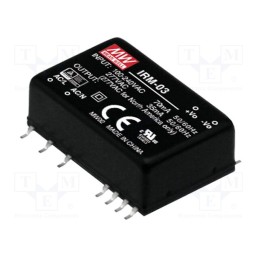 1 pcs x MEAN WELL - IRM-03-24S - Converter: AC/DC, 3W, 85÷305VAC, 24VDC, Iout: 125mA, OUT: 1, 80%, PCB
