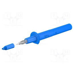 1 pcs x STu00c4UBLI - 66.9112-23 - Probe tip, 32A, blue, Tip diameter: 4mm, Socket size: 4mm