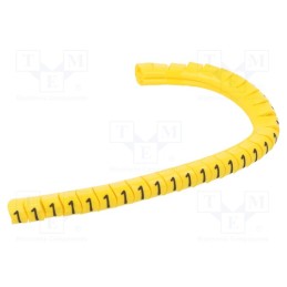 1 pcg x PARTEX - PA-10003PV40.1 - Markers, Marking: 1, 2.5÷5mm, PVC, yellow, -30÷60°C, leaded, PA-1