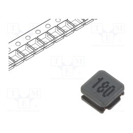 10 pcs x WALSIN - WLPN303015M180PB - Inductor: wire, SMD, 18uH, 590mA, 0.559Ω, ±20%, 3x3x1.5mm