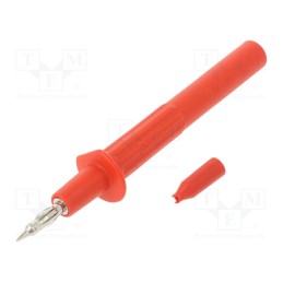 1 pcs x STu00c4UBLI - 66.9112-22 - Probe tip, 32A, red, Tip diameter: 4mm, Socket size: 4mm