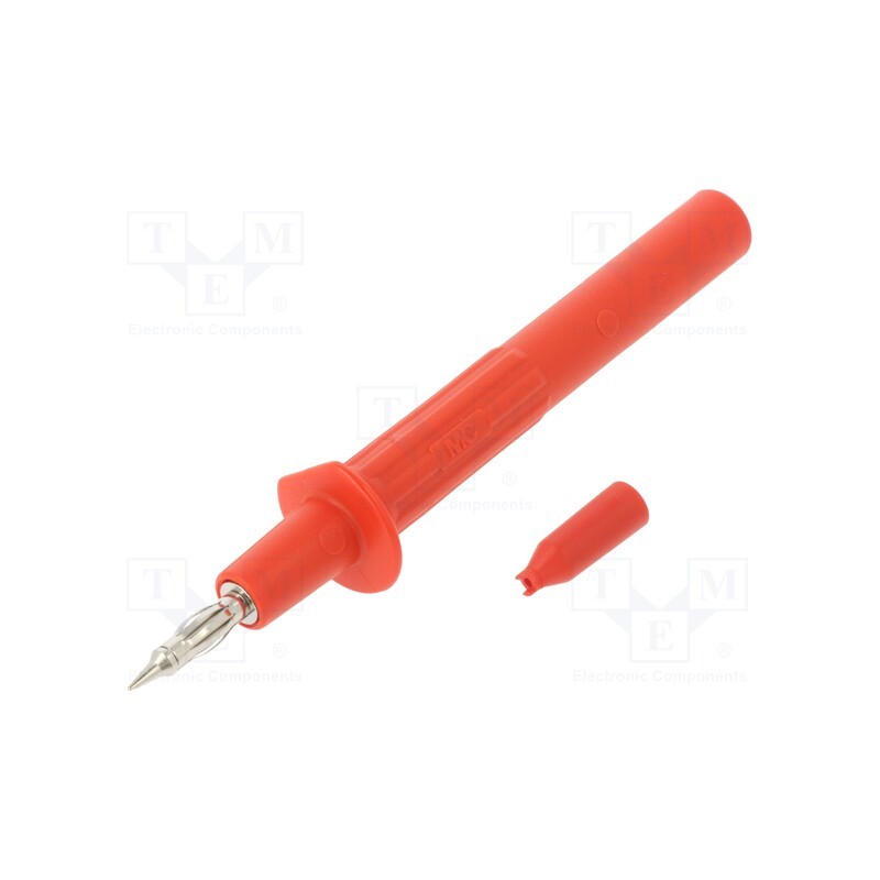 1 pcs x STu00c4UBLI - 66.9112-22 - Probe tip, 32A, red, Tip diameter: 4mm, Socket size: 4mm