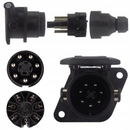 EBS ABS socket 7 pin 24v for truck trailer semi-trailer