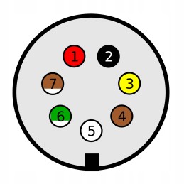 EBS ABS socket 7 pin 24v for truck trailer semi-trailer