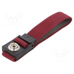 1 pcs x STATICTEC - STW1220 - Wristband, ESD, Features: antialergic, red, Kit: ESD wirstband