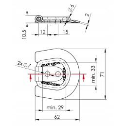 Floor holder for securing cargo, bus eye
