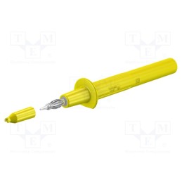 1 pcs x STu00c4UBLI - 66.9112-24 - Probe tip, 32A, yellow, Tip diameter: 4mm, Socket size: 4mm