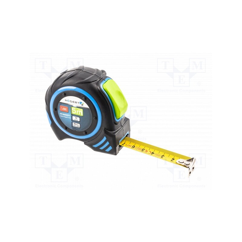 1 pcs x Hu00d6GERT TECHNIK - HT4M401 - Measuring tape, L: 5m, Width: 19mm, Class: II