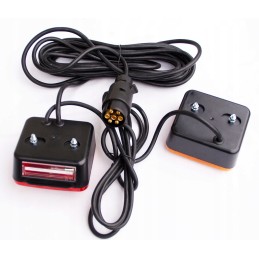 Set of rear lamps for a 12v trailer with bulbs, 7-5m cable