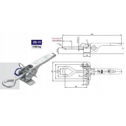 Clip hook for sides zb 15 1190kg use trailer spp