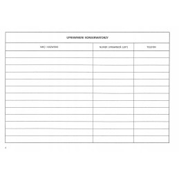 Maintenance log of utb transport equipment