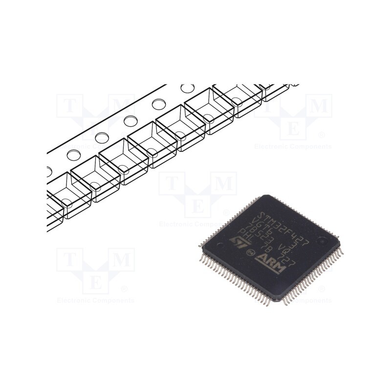 1 pcs x STMicroelectronics - STM32F427VGT6 - IC: ARM microcontroller, 180MHz, LQFP100, 1.8÷3.6VDC