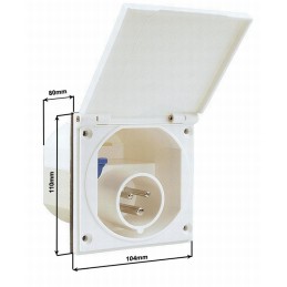 230v camping connection socket for built-in installations