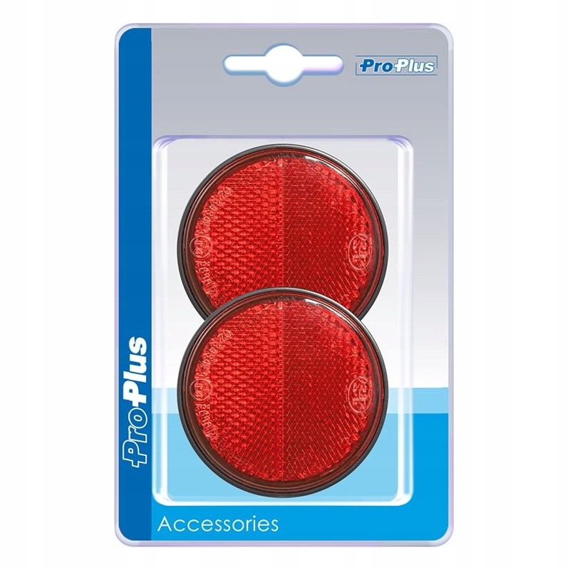 Reflector 58mm round red self-adhesive fi58