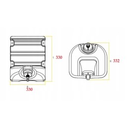 Water tank, soap container, 18l truck tow truck