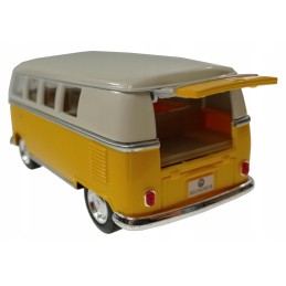 Vw t1 cucumber bus with drive, yellow buli toy