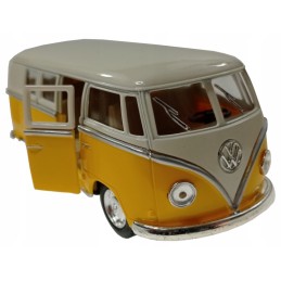 Vw t1 cucumber bus with drive, yellow buli toy