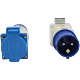 Cee plug adapter schuko socket with flap 230v