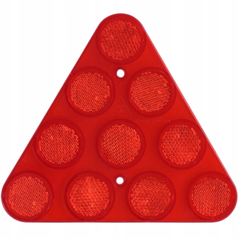 Reflective red warning triangle DPT9 for a tow truck semi-trailer