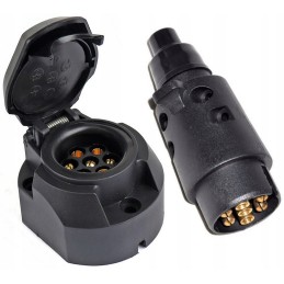Towbar socket, 7-pin trailer plug