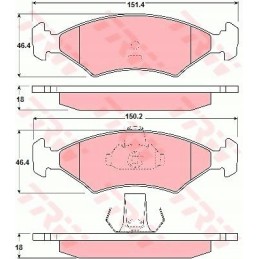 Ford Fiesta 95 00 brake pads