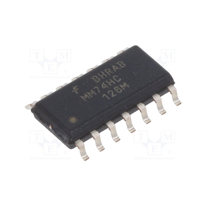3 pcs x ONSEMI - MM74HC126M - IC: digital, buffer,non-inverting, Ch: 4, SMD, SO14, HC, 2÷6VDC