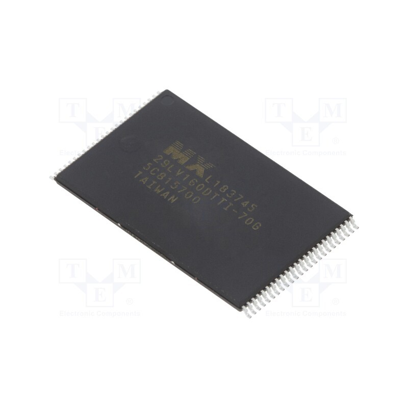 1 pcs x MACRONIX INTERNATIONAL - MX29LV160DTTI-70G/TRAY - IC: FLASH memory, 16MbFLASH, 70ns, TSOP48, parallel