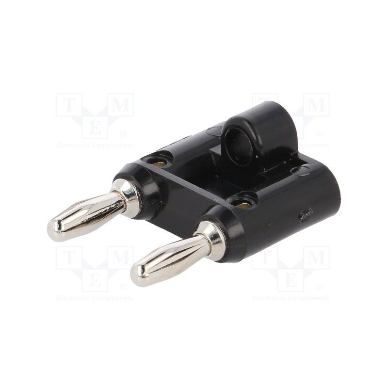 1 pcs x POMONA - MDP-0 - Stackable safety shunt, 4mm banana, 15A, 5kV, black, 39.37mm