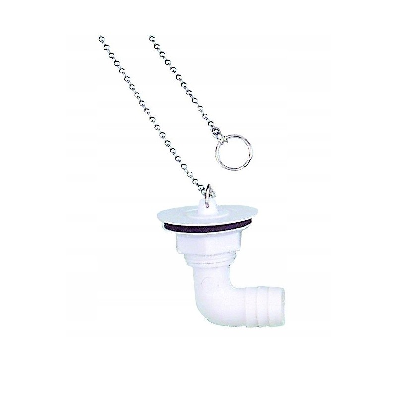 Water drain for the washbasin, 19mm, 3-4 angle