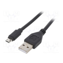 1 pcs x GEMBIRD - CC-USB2-AMMDM-6 - Cable, USB 2.0, USB A plug,USB B micro reversible plug, 1.8m
