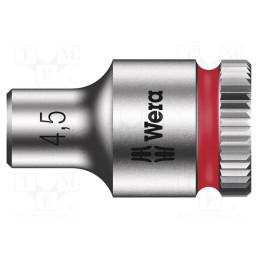 1 pcs x WERA - 5003502001 - Socket, 6-angles,socket spanner, HEX 4,5mm, 1/4', 23mm, Zyklop