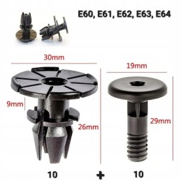 Bmw 5 e60 e61 e64e64 clips push-ins x10 sill strips