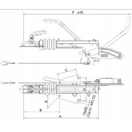 Overrun device, overrun brake for Knott 2700kg trailer
