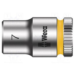 1 pcs x WERA - 5003506001 - Socket, 6-angles,socket spanner, HEX 7mm, 1/4', 23mm, Zyklop